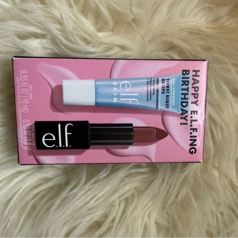NIB Mini elf Lipstick and Thirst Burst Drops Set